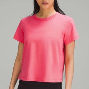 Lululemon Classic Fit Cotton Tee T Shirt Lipgloss Pink 12 Nwt
